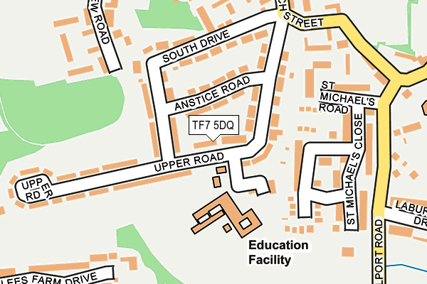 TF7 5DQ map - OS OpenMap – Local (Ordnance Survey)