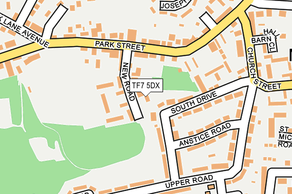 TF7 5DX map - OS OpenMap – Local (Ordnance Survey)