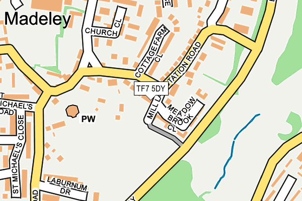 TF7 5DY map - OS OpenMap – Local (Ordnance Survey)