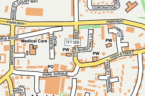 TF7 5EB map - OS OpenMap – Local (Ordnance Survey)