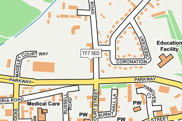 TF7 5ED map - OS OpenMap – Local (Ordnance Survey)