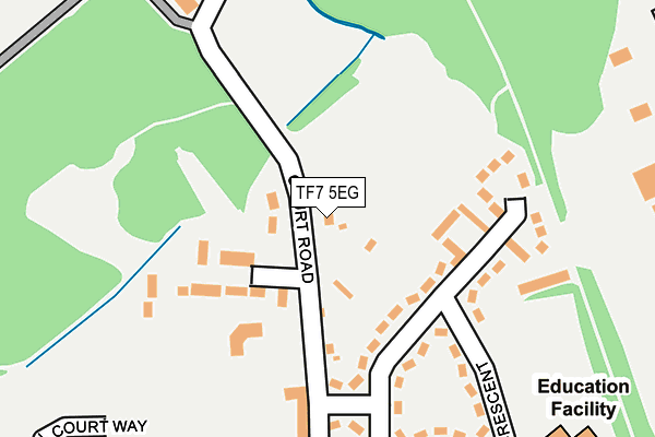 TF7 5EG map - OS OpenMap – Local (Ordnance Survey)