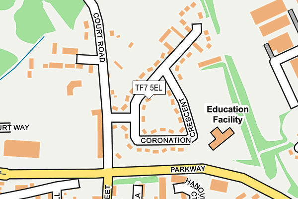 TF7 5EL map - OS OpenMap – Local (Ordnance Survey)