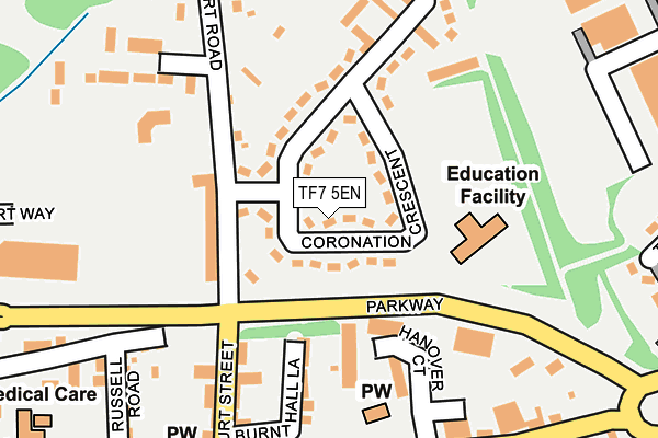 TF7 5EN map - OS OpenMap – Local (Ordnance Survey)