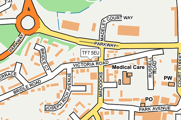 TF7 5EU map - OS OpenMap – Local (Ordnance Survey)