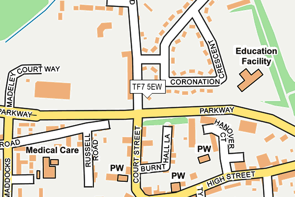 TF7 5EW map - OS OpenMap – Local (Ordnance Survey)