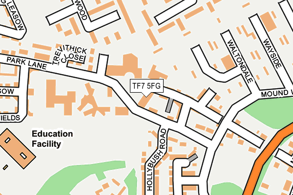 TF7 5FG map - OS OpenMap – Local (Ordnance Survey)
