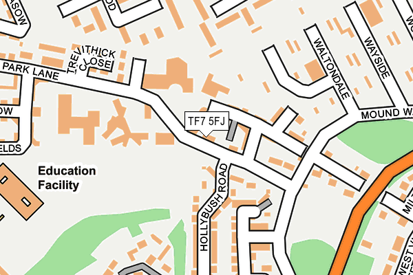 TF7 5FJ map - OS OpenMap – Local (Ordnance Survey)