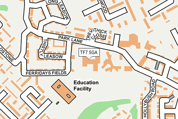 TF7 5GA map - OS OpenMap – Local (Ordnance Survey)