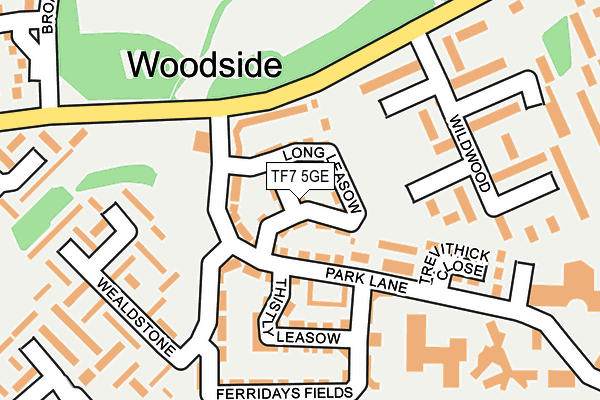 TF7 5GE map - OS OpenMap – Local (Ordnance Survey)