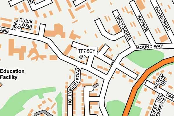 TF7 5GY map - OS OpenMap – Local (Ordnance Survey)