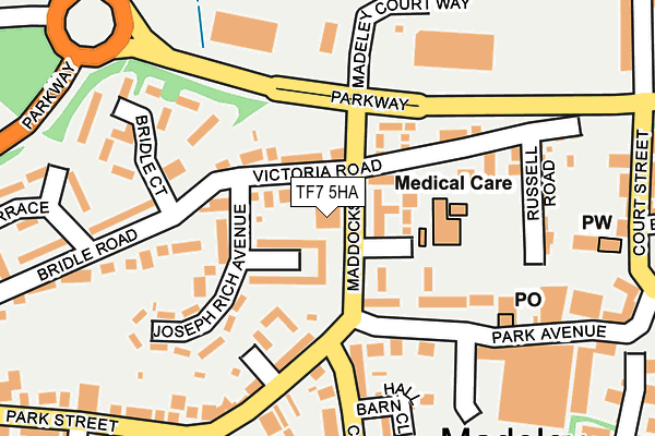 TF7 5HA map - OS OpenMap – Local (Ordnance Survey)