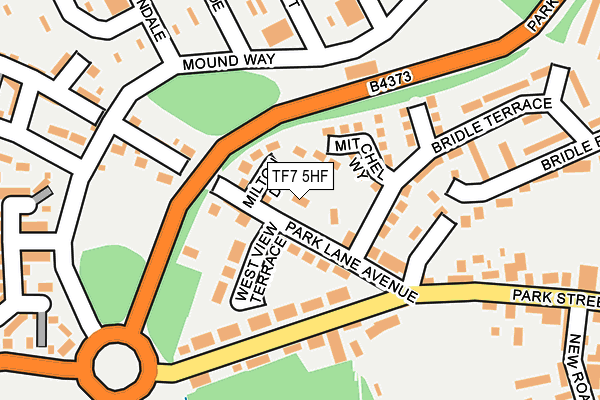 TF7 5HF map - OS OpenMap – Local (Ordnance Survey)