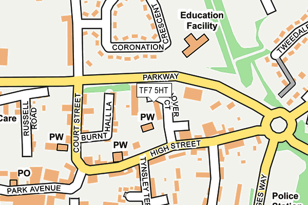 TF7 5HT map - OS OpenMap – Local (Ordnance Survey)