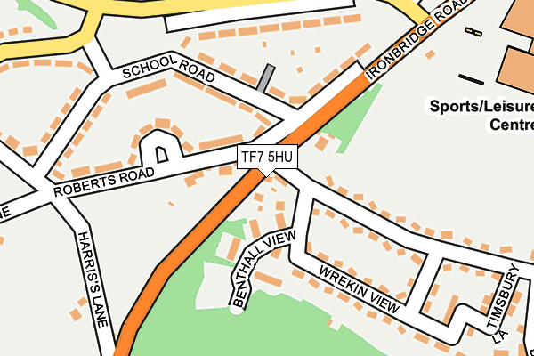 TF7 5HU map - OS OpenMap – Local (Ordnance Survey)