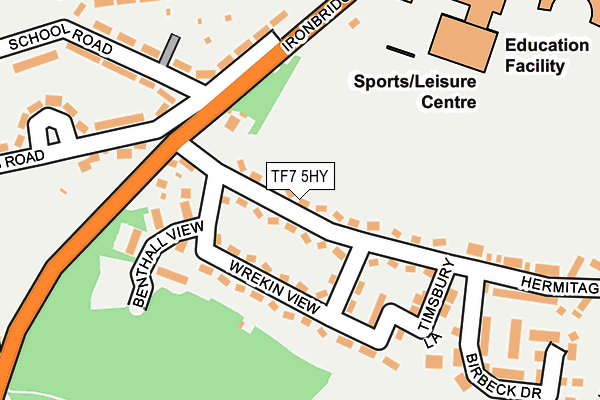 TF7 5HY map - OS OpenMap – Local (Ordnance Survey)