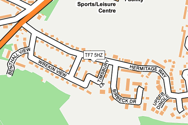 TF7 5HZ map - OS OpenMap – Local (Ordnance Survey)