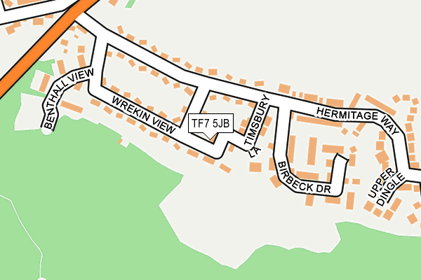 TF7 5JB map - OS OpenMap – Local (Ordnance Survey)