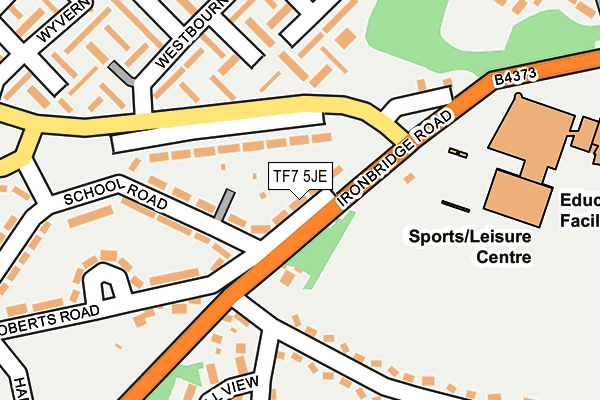 TF7 5JE map - OS OpenMap – Local (Ordnance Survey)