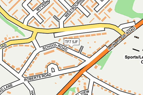 TF7 5JF map - OS OpenMap – Local (Ordnance Survey)