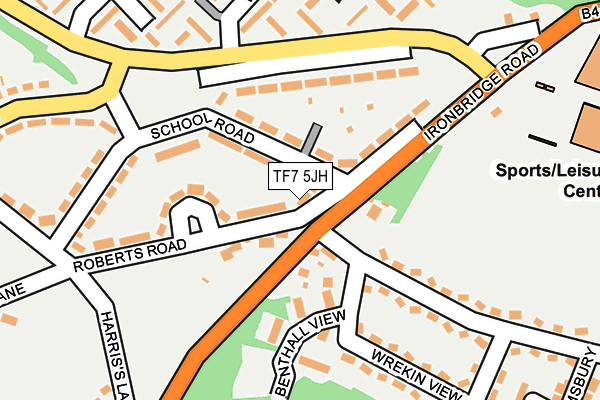 TF7 5JH map - OS OpenMap – Local (Ordnance Survey)