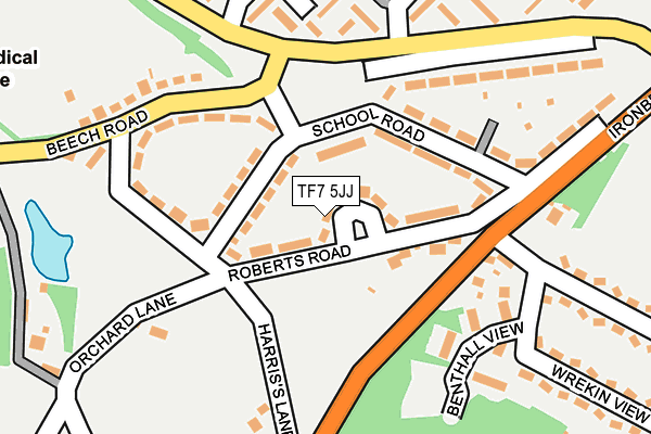 TF7 5JJ map - OS OpenMap – Local (Ordnance Survey)