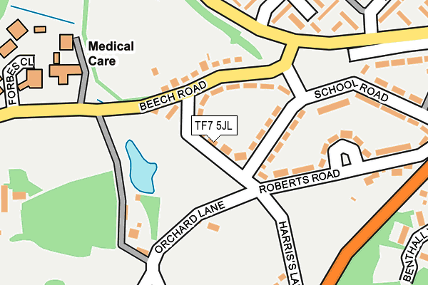 TF7 5JL map - OS OpenMap – Local (Ordnance Survey)