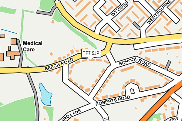 TF7 5JP map - OS OpenMap – Local (Ordnance Survey)