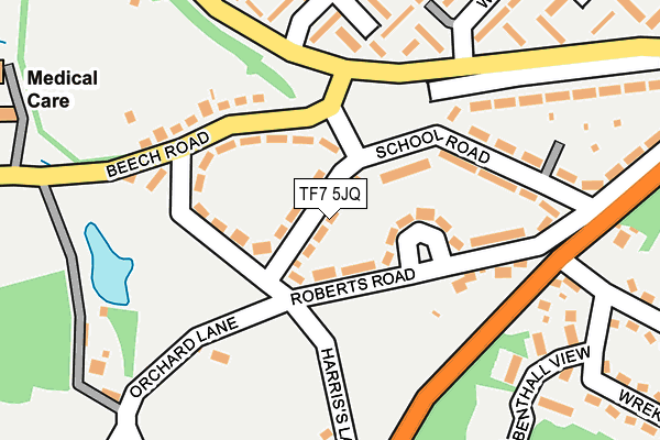TF7 5JQ map - OS OpenMap – Local (Ordnance Survey)