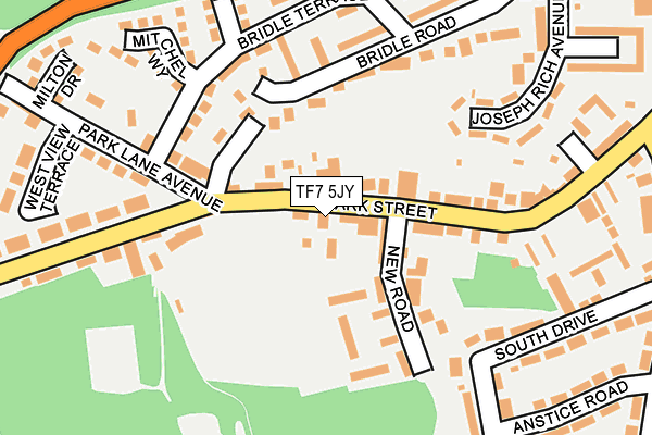 TF7 5JY map - OS OpenMap – Local (Ordnance Survey)