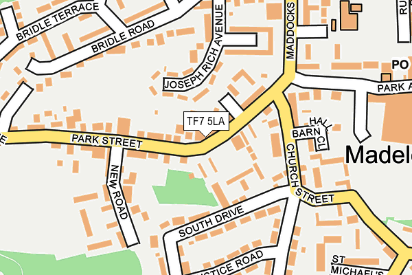 TF7 5LA map - OS OpenMap – Local (Ordnance Survey)