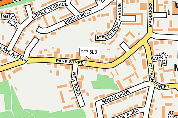 TF7 5LB map - OS OpenMap – Local (Ordnance Survey)