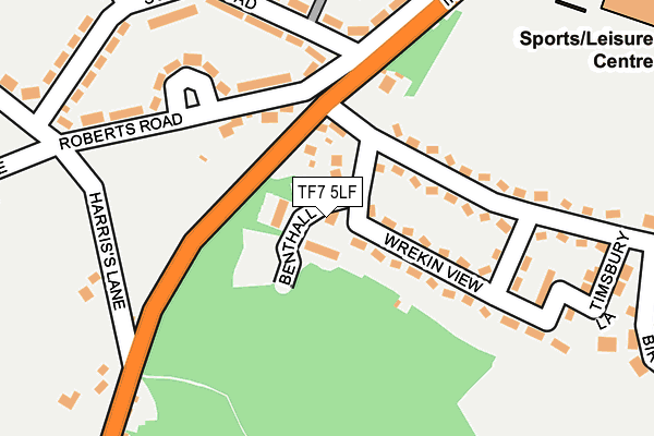 TF7 5LF map - OS OpenMap – Local (Ordnance Survey)