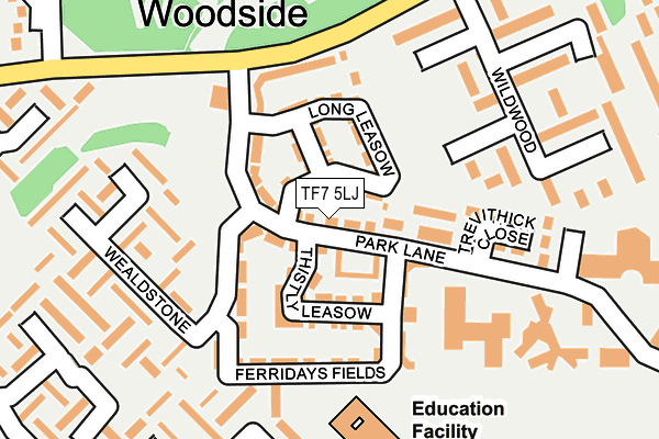 TF7 5LJ map - OS OpenMap – Local (Ordnance Survey)