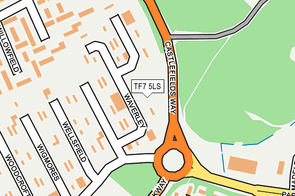 TF7 5LS map - OS OpenMap – Local (Ordnance Survey)