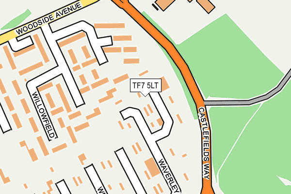 TF7 5LT map - OS OpenMap – Local (Ordnance Survey)