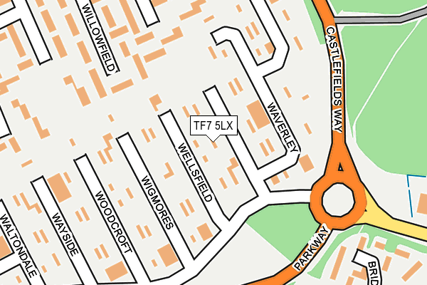 TF7 5LX map - OS OpenMap – Local (Ordnance Survey)