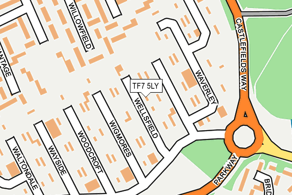 TF7 5LY map - OS OpenMap – Local (Ordnance Survey)