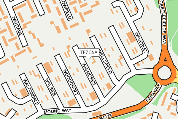 TF7 5NA map - OS OpenMap – Local (Ordnance Survey)