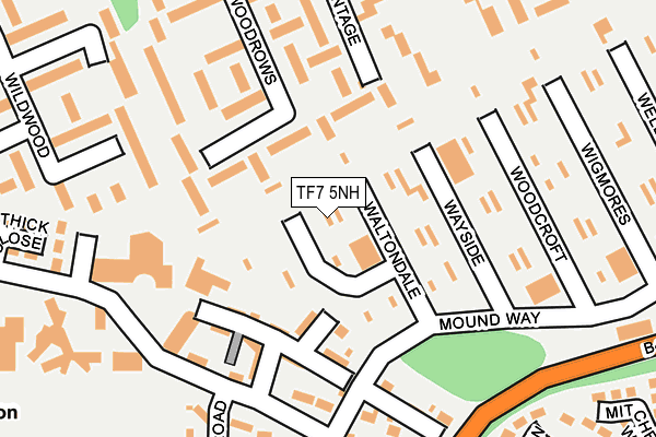TF7 5NH map - OS OpenMap – Local (Ordnance Survey)