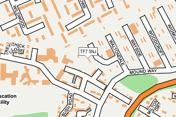 TF7 5NJ map - OS OpenMap – Local (Ordnance Survey)