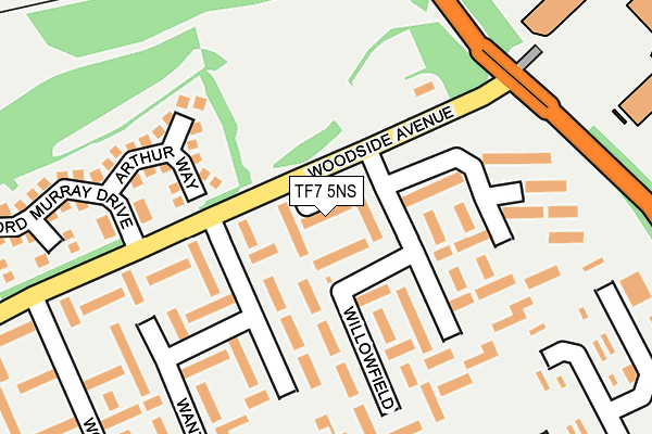 TF7 5NS map - OS OpenMap – Local (Ordnance Survey)