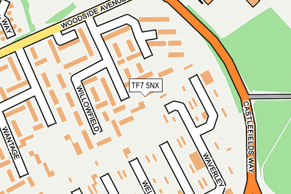 TF7 5NX map - OS OpenMap – Local (Ordnance Survey)