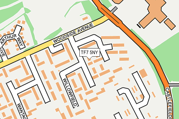 TF7 5NY map - OS OpenMap – Local (Ordnance Survey)