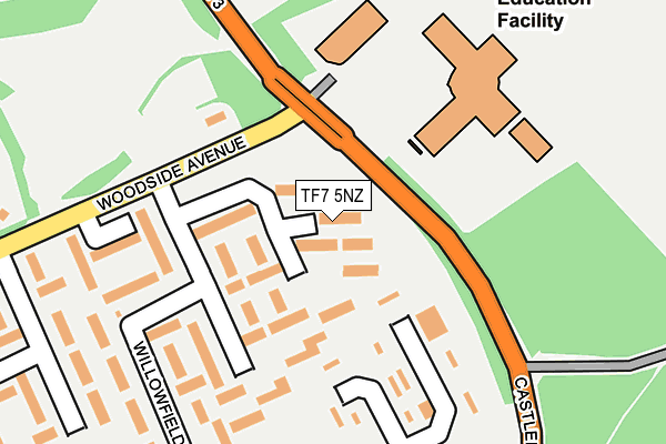 TF7 5NZ map - OS OpenMap – Local (Ordnance Survey)