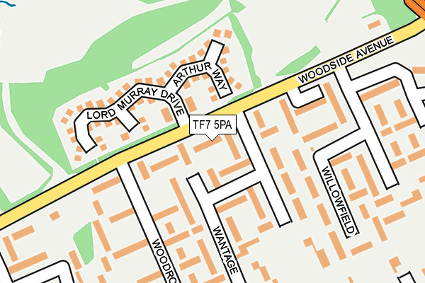 TF7 5PA map - OS OpenMap – Local (Ordnance Survey)