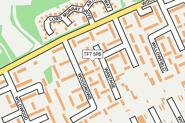 TF7 5PB map - OS OpenMap – Local (Ordnance Survey)