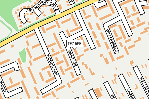 TF7 5PE map - OS OpenMap – Local (Ordnance Survey)