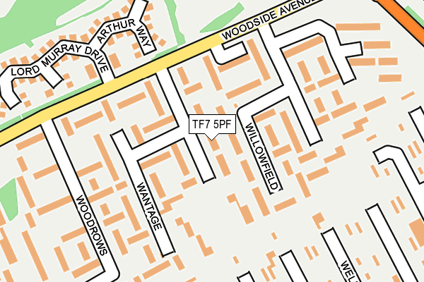 TF7 5PF map - OS OpenMap – Local (Ordnance Survey)