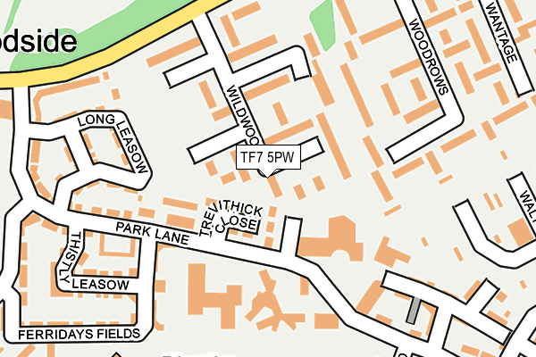 TF7 5PW map - OS OpenMap – Local (Ordnance Survey)